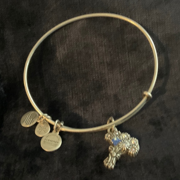 Alex and Ani “I PICK YOU” Sterling Silver Flower Gems Friendship Bracelet - Picture 1 of 4